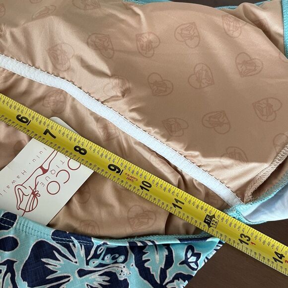 NWT LOCO Boutique Size Medium Swimsuit Swim Dress One Piece‎ Tropical Blue Green - Picture 8 of 11